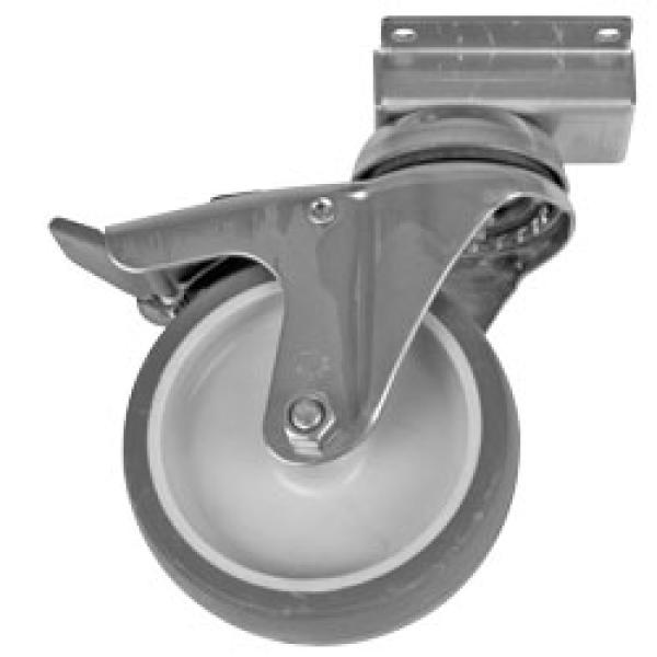 A7/KRT-2F (25) Rad aus Edelstahl mit Bremsen Ø 100 mm (1 Stück)